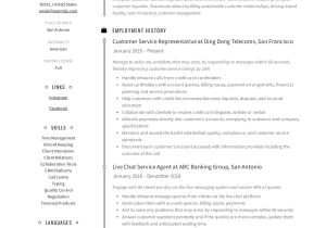 Bank Call Center Representative Resume Sample Customer Service Representative Resume & Guide 12 Pdf 2022
