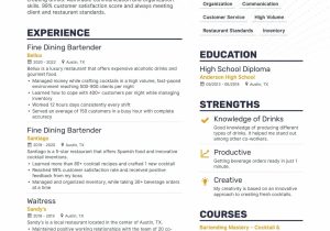 Bartender Resume Sample that is Looking to Change Careers the Ultimate 2022 Guide for Writing A Persuasive Bartender Resume …
