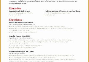 Bartending Resume Samples with No Experience 7 Bartender Resume No Experience