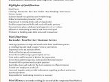 Bartending Resume Samples with No Experience 7 Bartender Resume No Experience