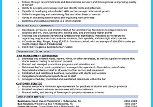 Bartending Resume Templates with No Experience Bartendending-responsibilities-resume-sample-and-bartending-resume …