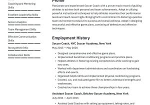 Baseball D1 Resume Sample Colllege Player soccer Coach Resume Examples & Writing Tips 2022 (free Guide)