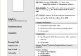 Bba Resume Cv Sample for Freshers Bba Fresher Resume format Doc Myoscommercetemplates.com Resume …
