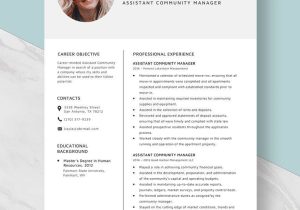 Best Apartment Community Manager Sample Resume assistant Community Manager Resume Template – Word, Apple …