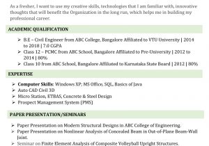 Best Resume Sample for Fresher Civil Engineer Fresher Civil Engineering Resume Template 6 – Samavabudh