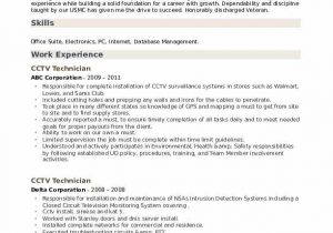Best Sample Resume Of Cctv Technician Cctv Technician Resume Samples