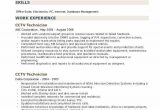 Best Sample Resume Of Cctv Technician Cctv Technician Resume Samples