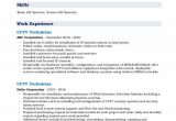 Best Sample Resume Of Cctv Technician Cctv Technician Resume Samples