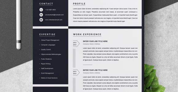 Black and White Resume Template Free Download Resume / Cv Template Black & White â Free Resumes, Templates …