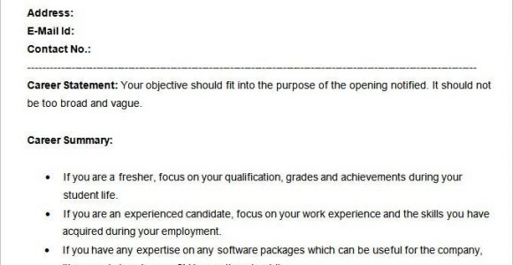 Bpo Job Resume Samples for Freshers Fresher Resume format for Bpo Job