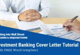Breaking Into Wall Street Resume Template Investment Banking Cover Letter Tutorial (with Free Word Template)