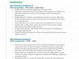 Build and Release Engineer Sample Resume Build Release Engineer Resume Samples
