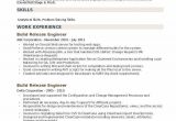 Build and Release Engineer Sample Resume Build Release Engineer Resume Samples
