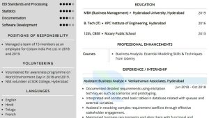 Business Analyst Regulatory Reporting Sample Resumes Sample Resume Of Business Analyst with Template & Writing Guide …