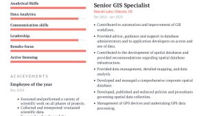 Business Analyst Resume with Gis Samples Gis Specialist Resume Example with Content Sample Craftmycv