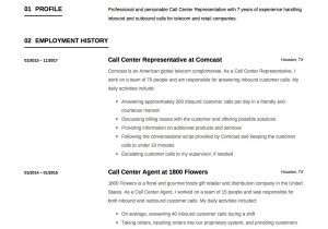 Call Center Resume Examples and Samples 12 Call Center Representative Resume Sample S 2018 Free