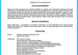 Call Center Resume Sample with No Experience Impressing the Recruiters with Flawless Call Center Resume