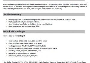 Ccna Resume Sample for Freshers Pdf 5 Perfect Ccna Resume Samples that You Should Use