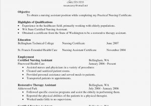 Certified Nursing assistant Resume Sample No Experience Resume Examples for Nurses assistant – Salescvfo