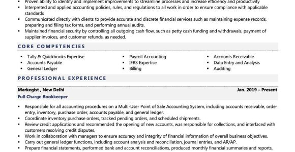 Chart Of Accounts and General Ledger Coding Resume Sample Bookkeeper Resume Examples & Template (with Job Winning Tips)