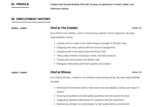 Chef De Partie Resume Sample Australia Chef Resume & Writing Guide 12 Free Templates Pdf 2022