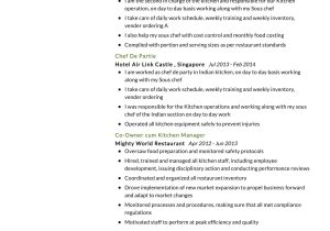 Chef De Partie Resume Sample Skills Chef Resume Sample 2022 Writing Tips – Resumekraft