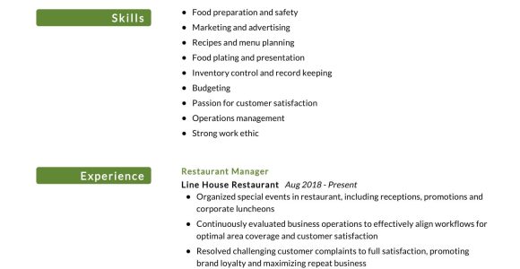 Chef De Partie Resume Sample Skills Chef Resume Sample 2022 Writing Tips – Resumekraft