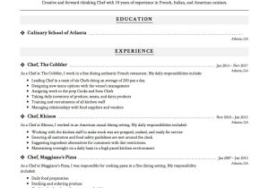 Chef De Partie Resume Sample Skills Chef Resume & Writing Guide 12 Free Templates Pdf 2022