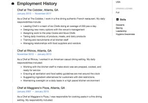 Chef De Partie Resume Sample Skills Chef Resume & Writing Guide 12 Free Templates Pdf 2022