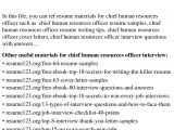 Chief Human Resources Officer Resume Samples top 8 Chief Human Resources Officer Resume Samples