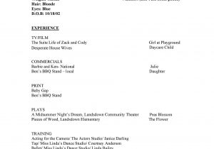 Child Acting Resume Template No Experience 50 Free Acting Resume Templates (word & Google Docs) á Templatelab