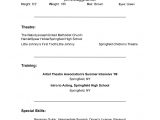 Child Acting Resume Template No Experience theater Resume for Child