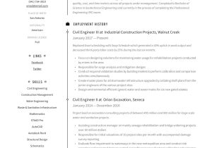 Chronological Resume Sample for Civil Engineer Civil Engineer Resume & Writing Guide  12 Resume Templates 2022