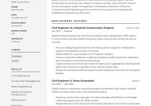 Civil Engineer Resume Template Free Download Civil Engineer Resume & Writing Guide  12 Resume Templates 2020