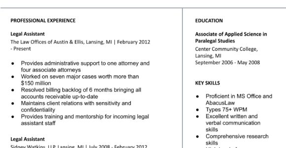 Civil Litigation Legal assistant Resume Sample Legal assistant Resume Examples In 2022 – Resumebuilder.com