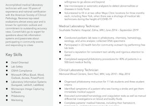 Clinical Laboratory Scientist Microbiology Resume Samples Lab Technician Resume Examples In 2022 – Resumebuilder.com