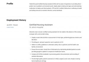 Cna Certified Nursing assistant Resume Sample Certified Nursing assistant Resume & Writing Guide 12 Templates …