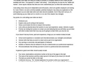 Cold Call Resume Cover Letter Samples Youthcentral Coverletter Coldcalling March15 Pdf Cognition …
