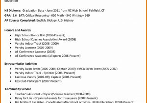College Resume Template High School Senior High School Senior College Resume Examples, High School Senior …