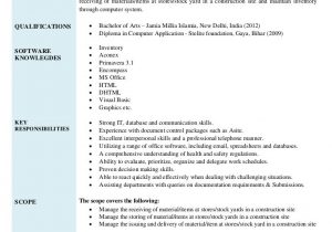 Construction Store Keeper Resume Sample Word Storekeeper Resumes – Derel Construction Store Keeper Resume Sample Word Storekeeper Resumes – Derel