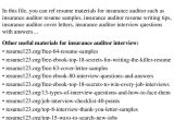 Counseling Psychology Insurance Auditor Resume Sample top 8 Insurance Auditor Resume Samples