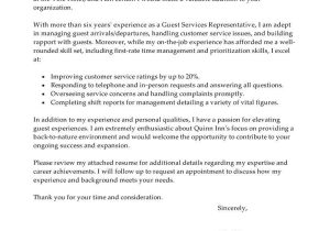 Cover Letter Customer Service Resume Sample You Can Have An Outstanding Guest Service Representative Cover …
