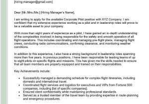 Cover Letter Sample for A Aviation Resume Corporate Pilot Cover Letter Examples – Qwikresume