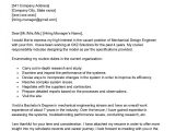 Cover Letter Sample for Mechanical Engineer Resume Mechanical Design Engineer Cover Letter Examples – Qwikresume