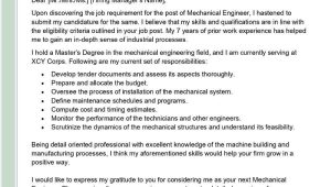Cover Letter Sample for Mechanical Engineer Resume Mechanical Engineer Cover Letter Examples – Qwikresume