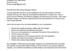 Cover Letter Sample with Gaps In Resume Process Engineer Cover Letter Examples – Qwikresume