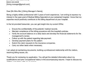Cover Letter Samples for Resume Medical Coder Medical Billing Specialist Cover Letter Examples – Qwikresume