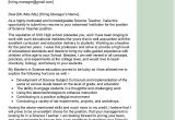 Cover Letter Science Teacher Resume Sample Science Teacher Cover Letter Examples – Qwikresume