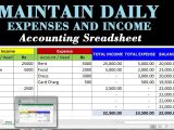 Created Spreadsheets to Keep Track Of Expenses Resume Sample Daily Income and Expense Excel Sheet.