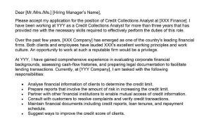 Credit and Collections Analyst Resume Sample Credit Collections Analyst Cover Letter Examples – Qwikresume